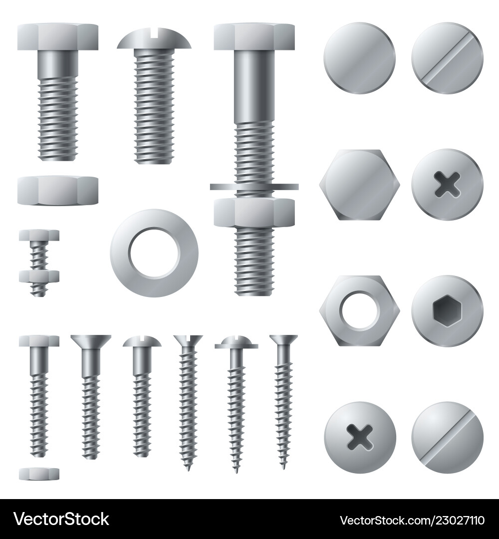 Metal screws bolt screw nut rivet head steel