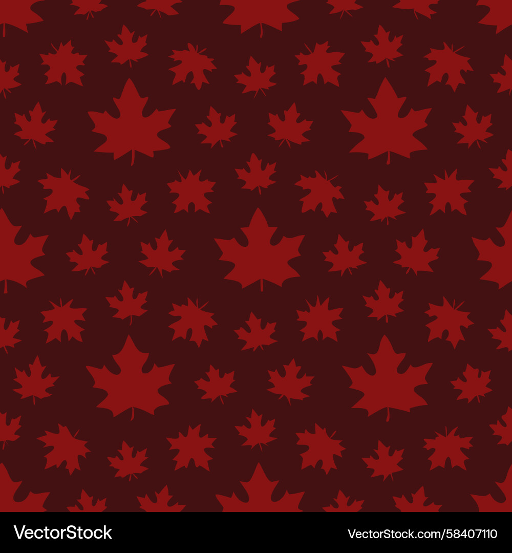 Red Maple Leaf Pattern Vector Image