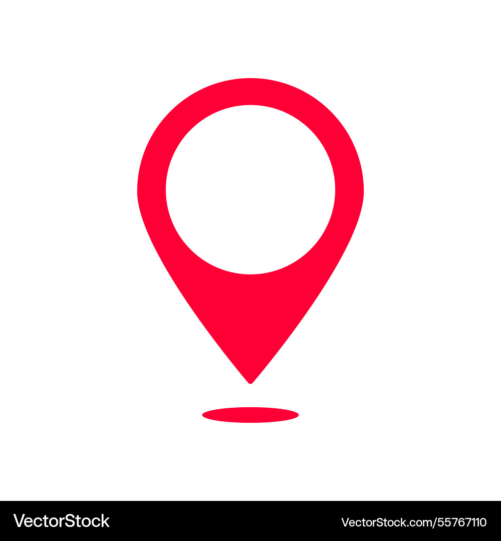 Red pinpoint map marker symbolizing location vector image