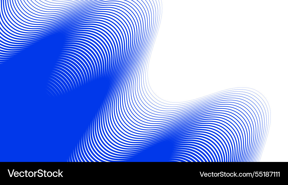 Blue wave line pattern abstract background Vector Image