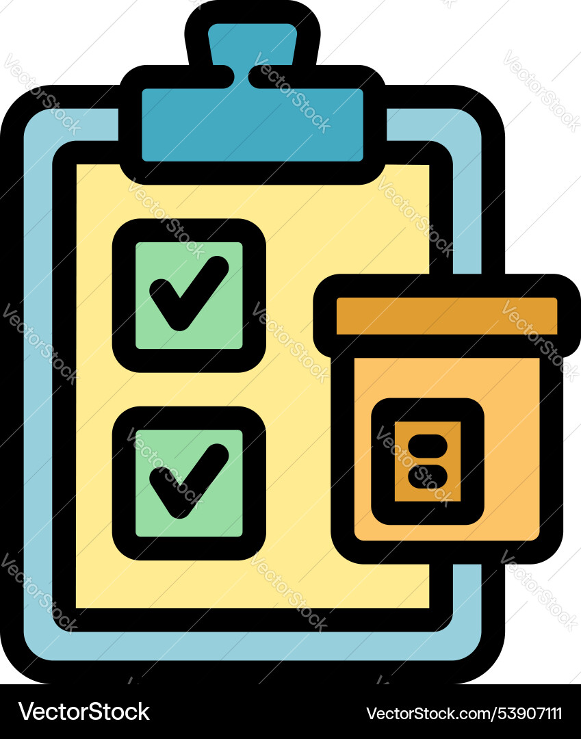 Clipboard showing checklist with two check marks Clipboard showing checklist with two check marks vector image