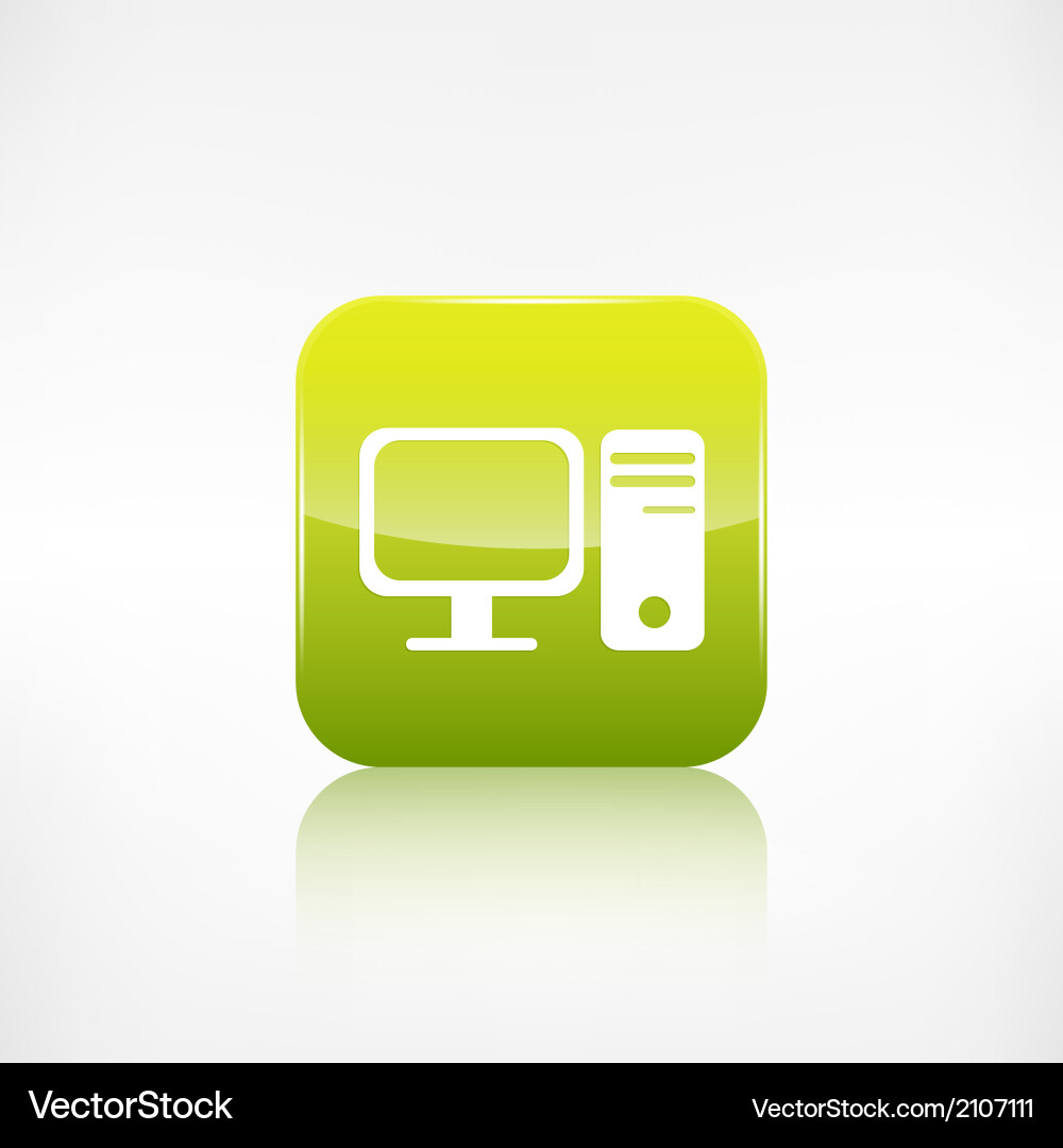 Computer web icon Vector Image