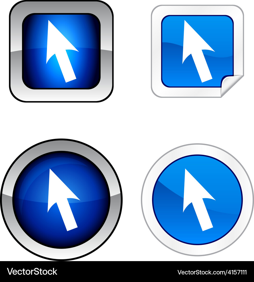 Cursor button set Vector Image