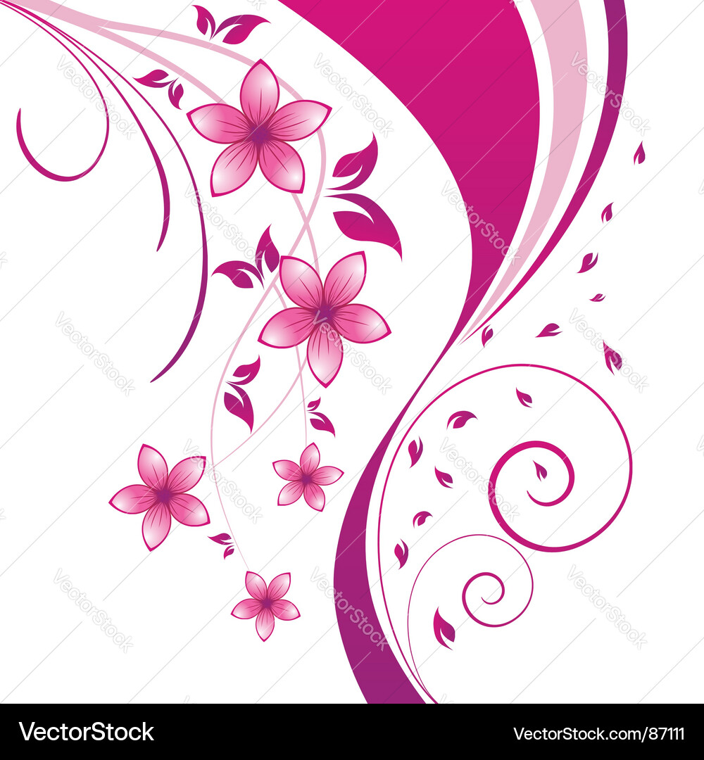 Floral Swirl Background Vector Image