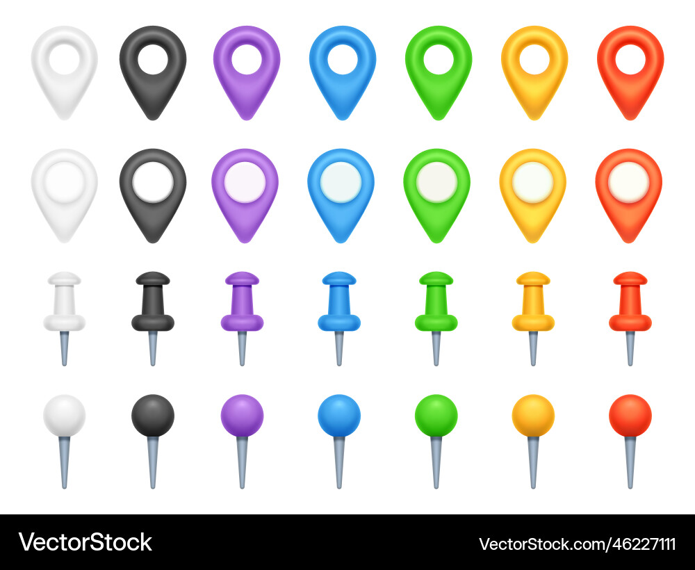 Location Pointer Icons vector image