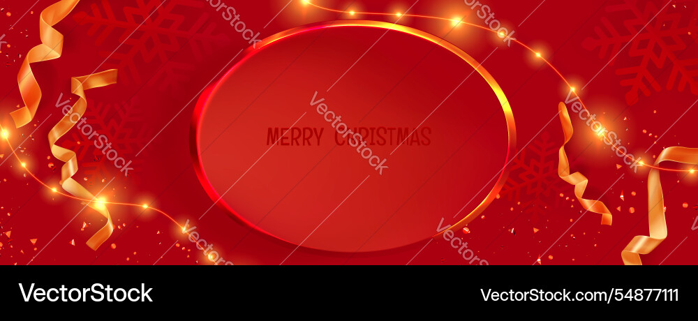 Merry christmas 3d frame banner Merry christmas 3d frame banner vector image