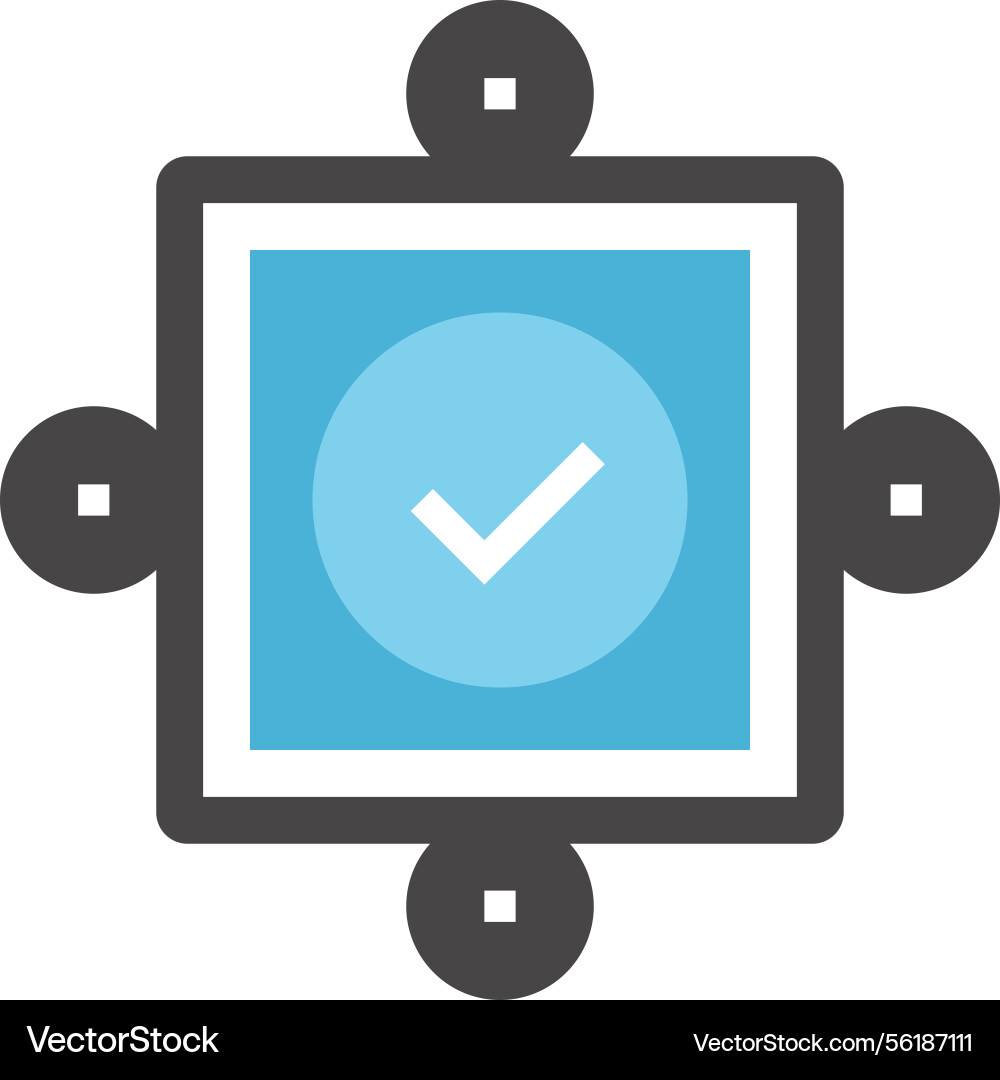 Solution flat web icon Vector Image