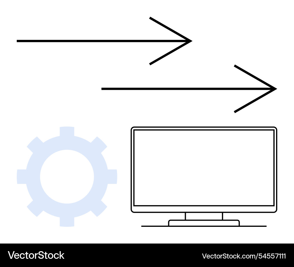 Technology and progress concept with computer Technology and progress concept with computer vector image