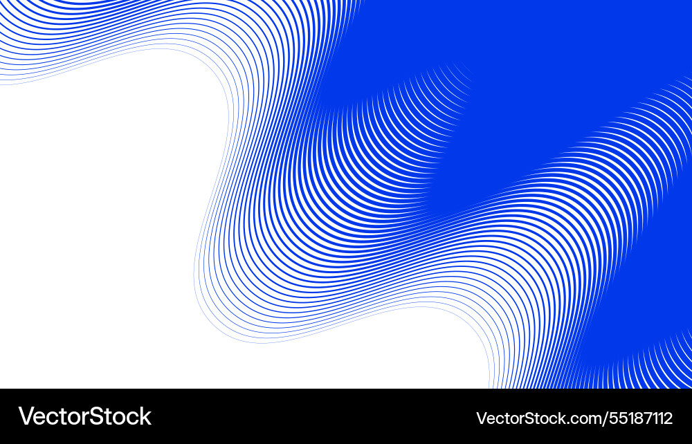 Blue wave line pattern abstract background Vector Image