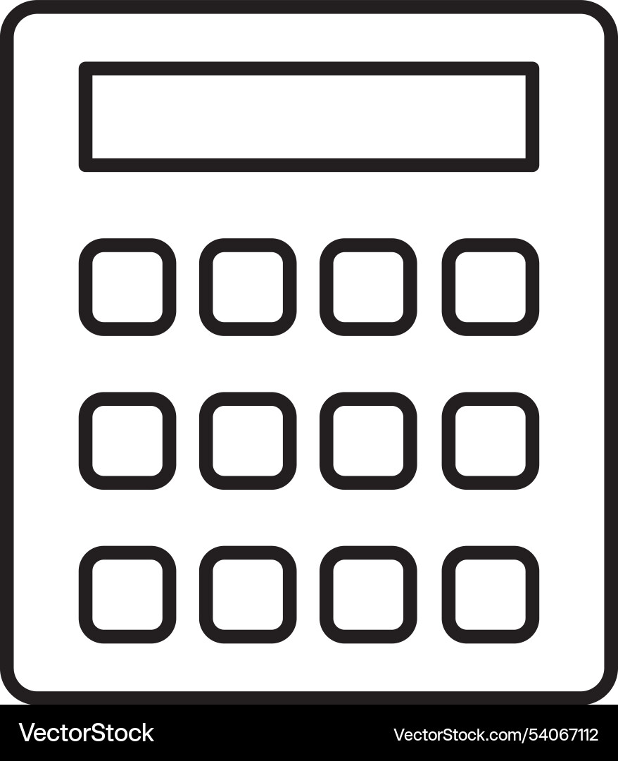 Calculation line icon design Vector Image