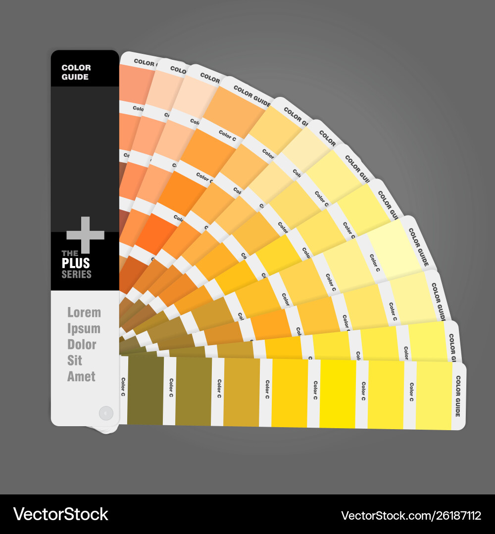 Color palette guide for print book Color palette guide for print book Vector Image