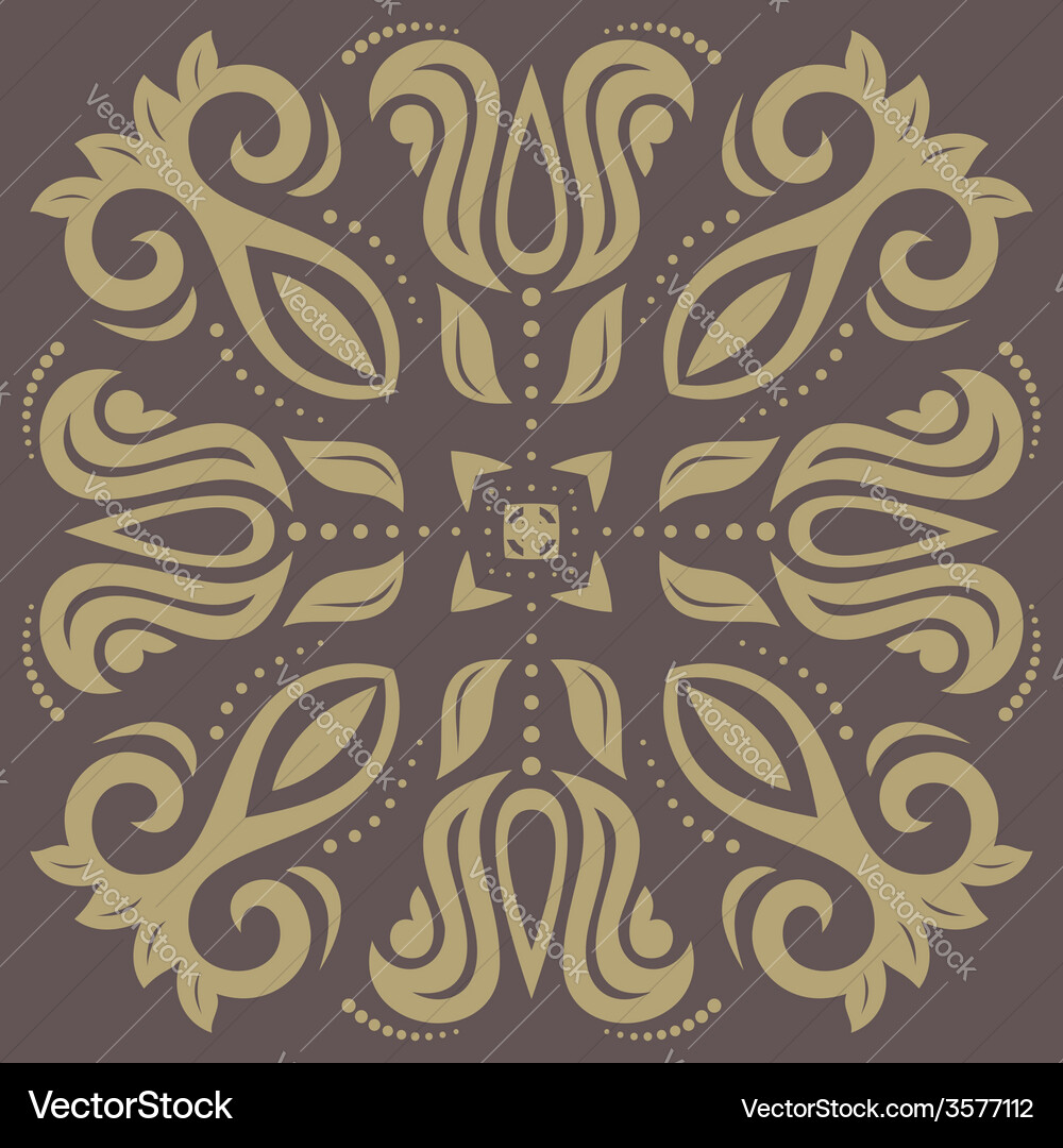 Damask pattern orient background Vector Image