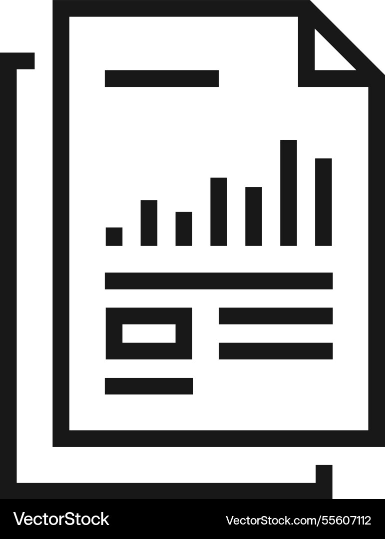 Documents flat line web icon concept Documents flat line web icon concept vector image