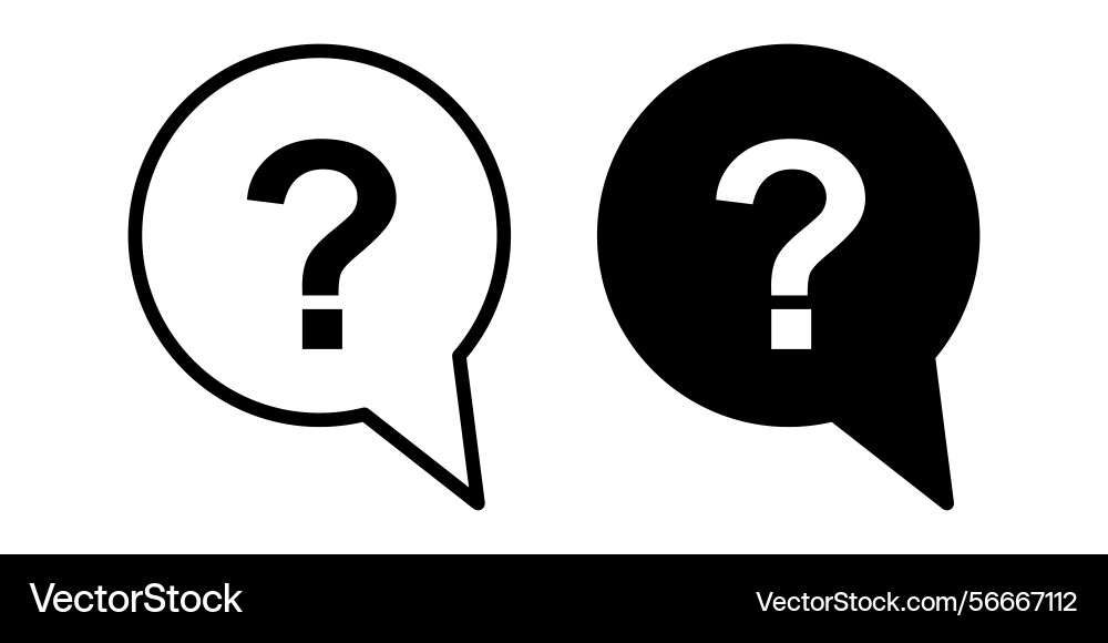Question mark icon set query info help Question mark icon set query info help vector image