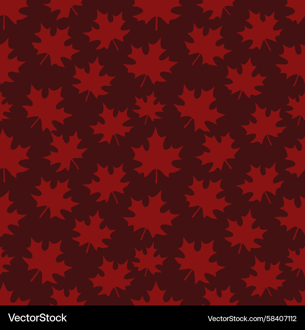 Red Maple Leaf Pattern Vector Image