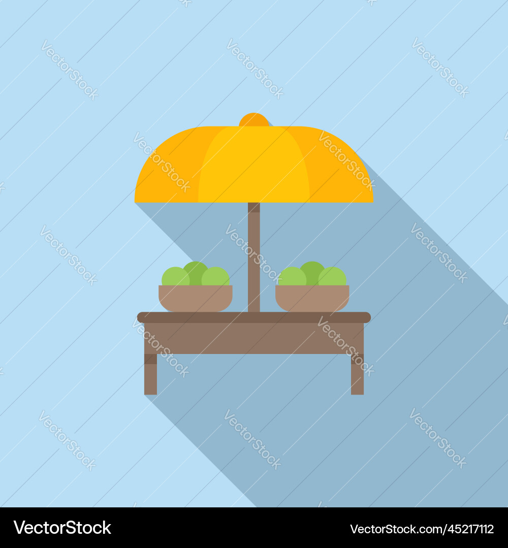 Regenschirm lokalen Markt Ikone flach schwimmend Regenschirm lokalen Markt Ikone flach schwimmend vektorbild