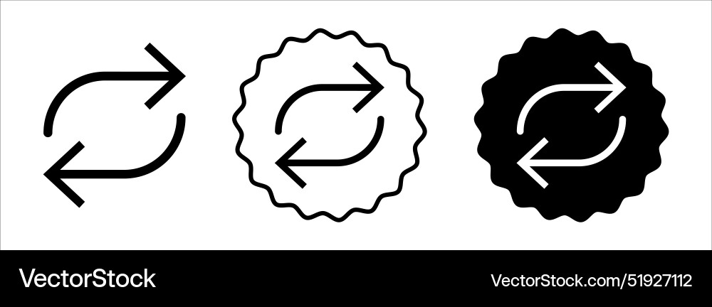 Repeat icon symbol set collection simple Repeat icon symbol set collection simple vector image