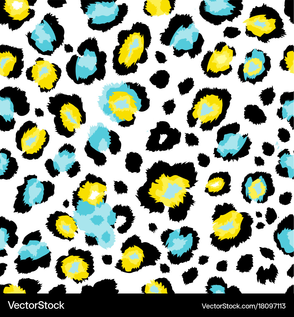 Abstract geometric seamless pattern with animal Vector Image