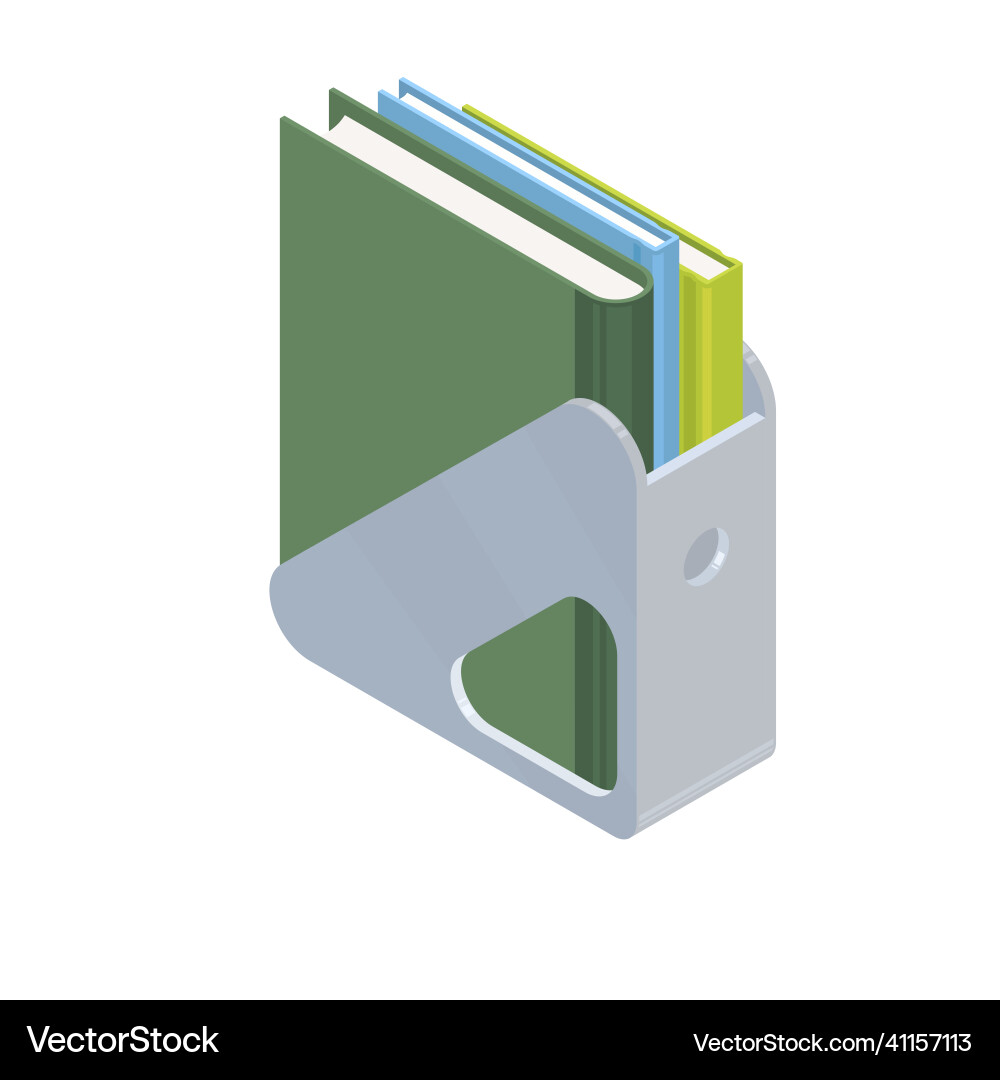 Books and magazine racks with desktop Books and magazine racks with desktop Vector Image