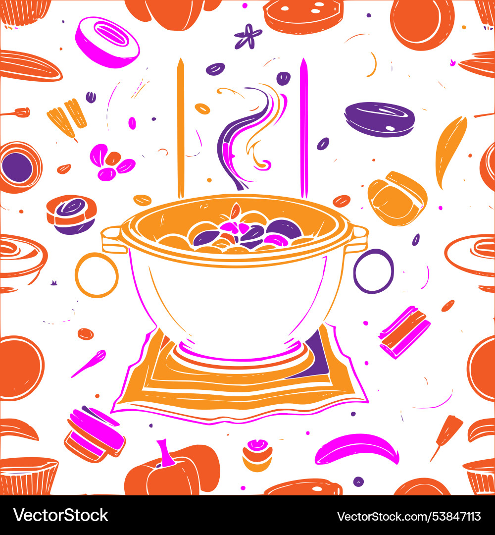 Cauldron abstract pattern seamless Cauldron abstract pattern seamless Vector Image