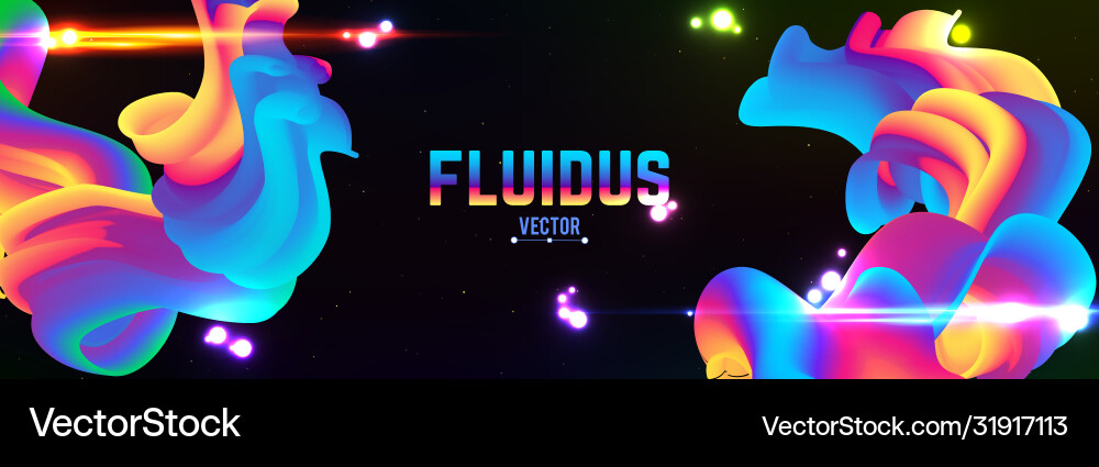 Fluid Colorful Gradient Background Vector Image