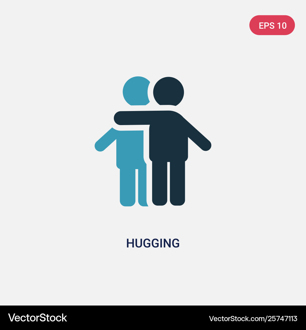 Hugging Icon - Two Color vector image