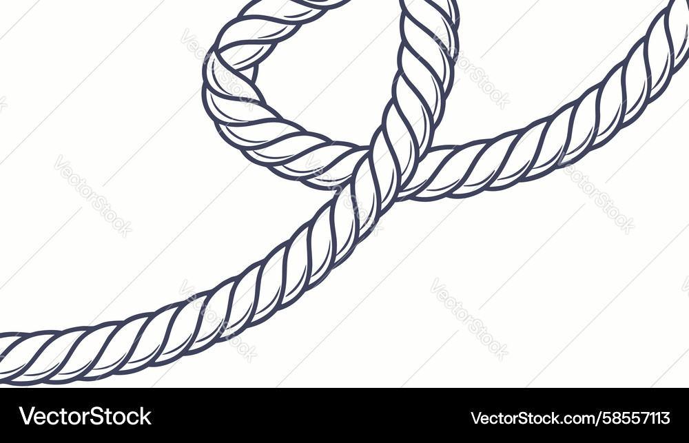 Looped rope design element generative ai Vector Image