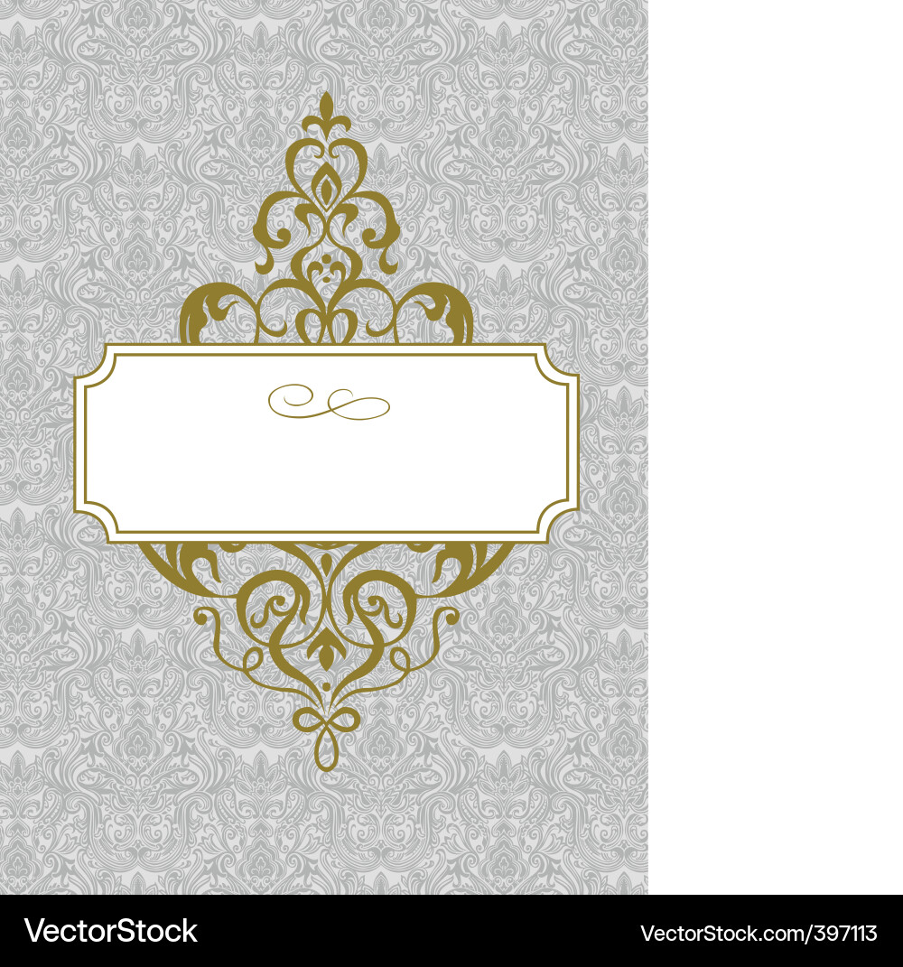 Ornate Scroll Template Vector Image