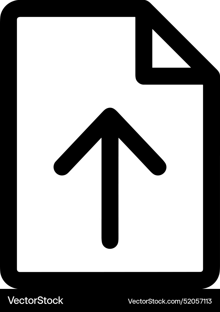 Upload outline icon symbol image Upload outline icon symbol image Vector Image