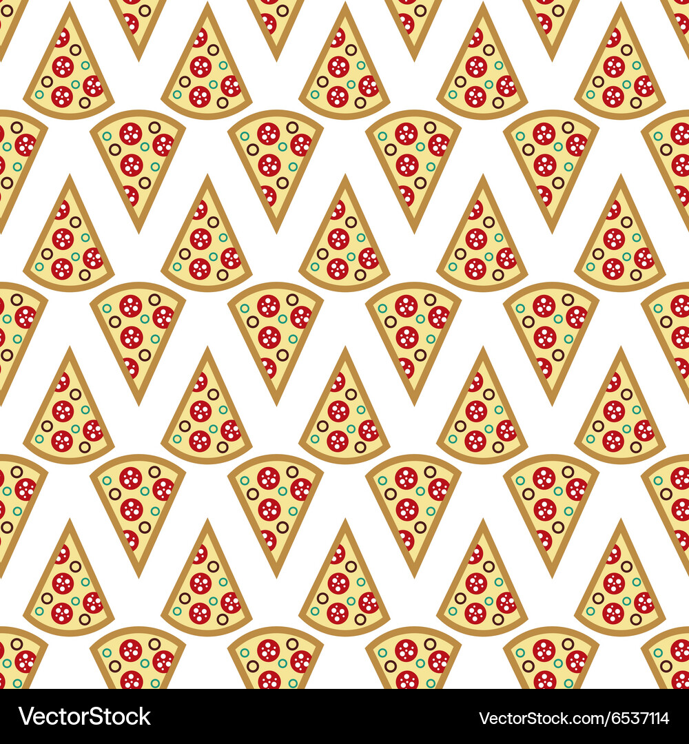 A slice of pizza seamless pattern Vector Image