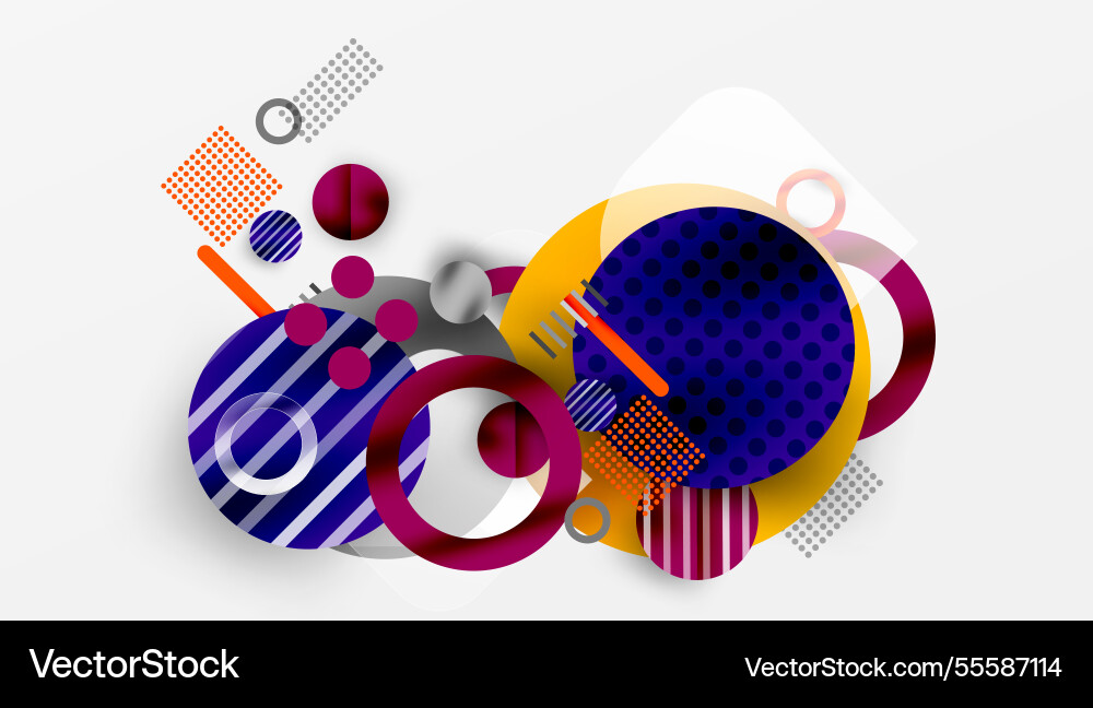 Abstract geometric background with overlapping Vector Image