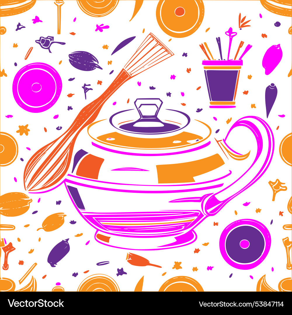 Cauldron abstract pattern seamless Cauldron abstract pattern seamless Vector Image