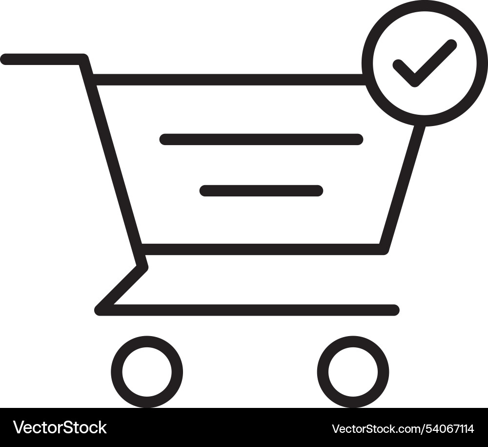 Checkout line icon design Vector Image