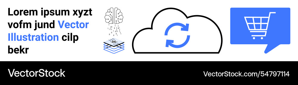 Cloud computing artificial intelligence and e Cloud computing artificial intelligence and e vector image