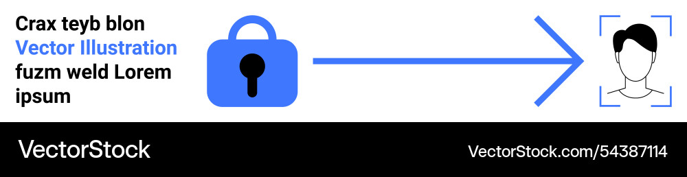 Cybersecurity concept with padlock linking to user Cybersecurity concept with padlock linking to user vector image