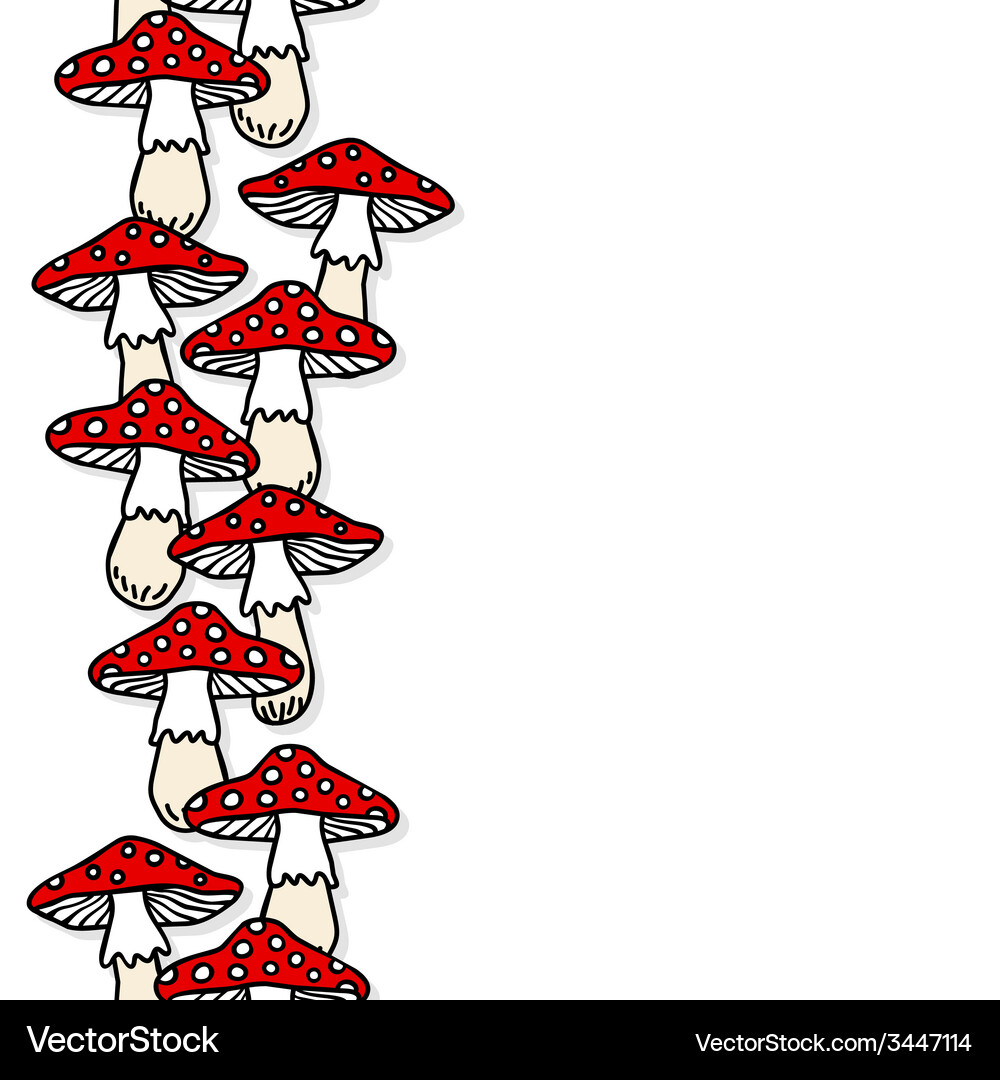 Mushroom pattern design Vector Image