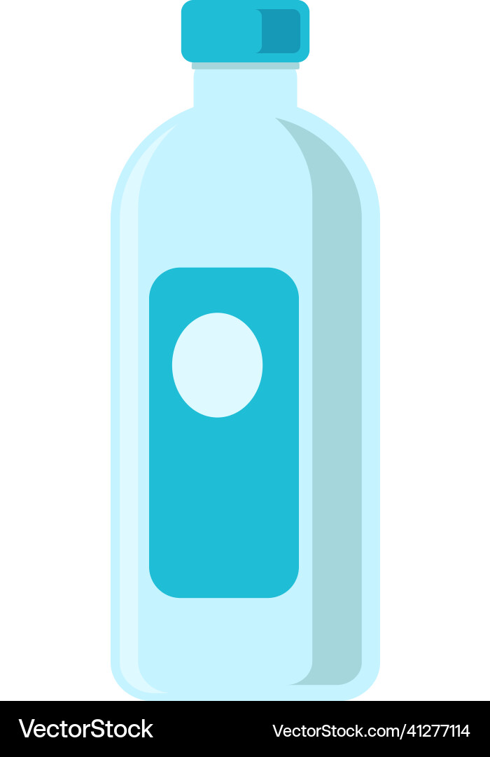 Simple water bottle icon flat Simple water bottle icon flat vector image