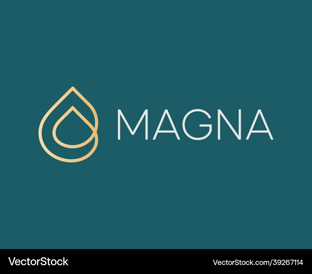 Thin line drop loop golden gradient icon Thin line drop loop golden gradient icon Vector Image