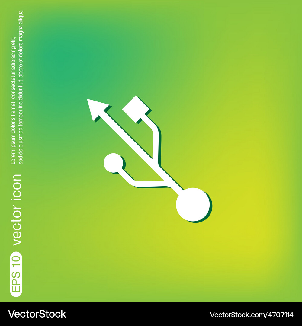 Usb symbol icon computer sign Vector Image