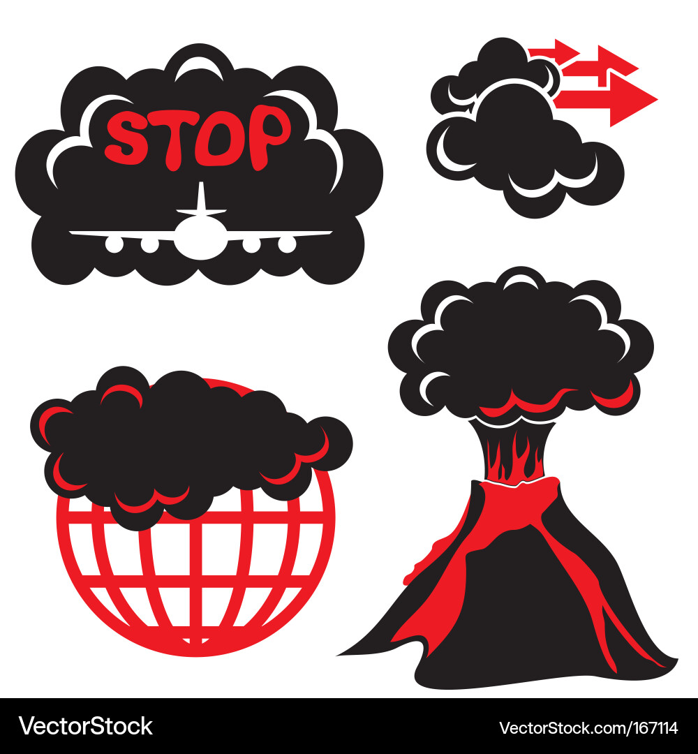Volcanic ash Royalty Free Vector Image - VectorStock