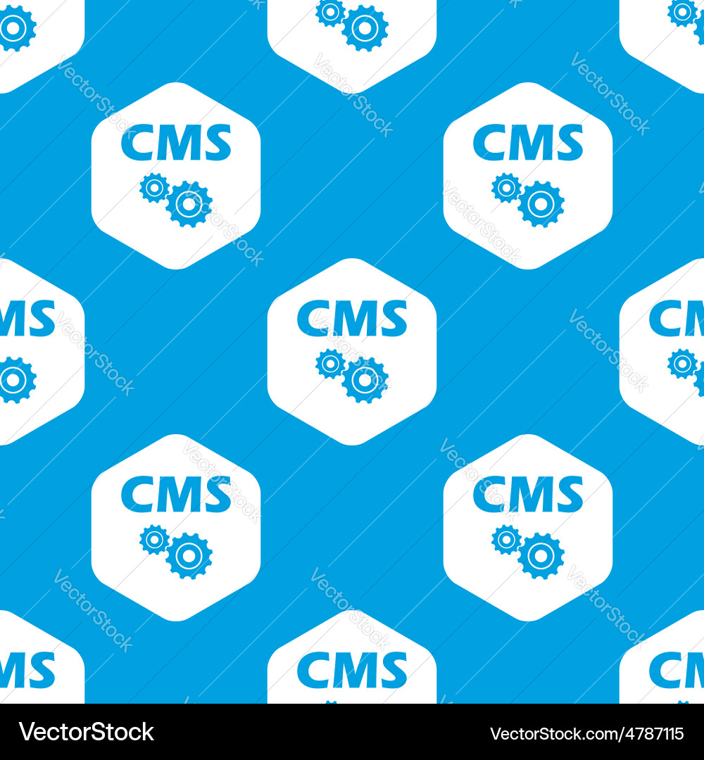 Cms settings hexagon pattern vector image