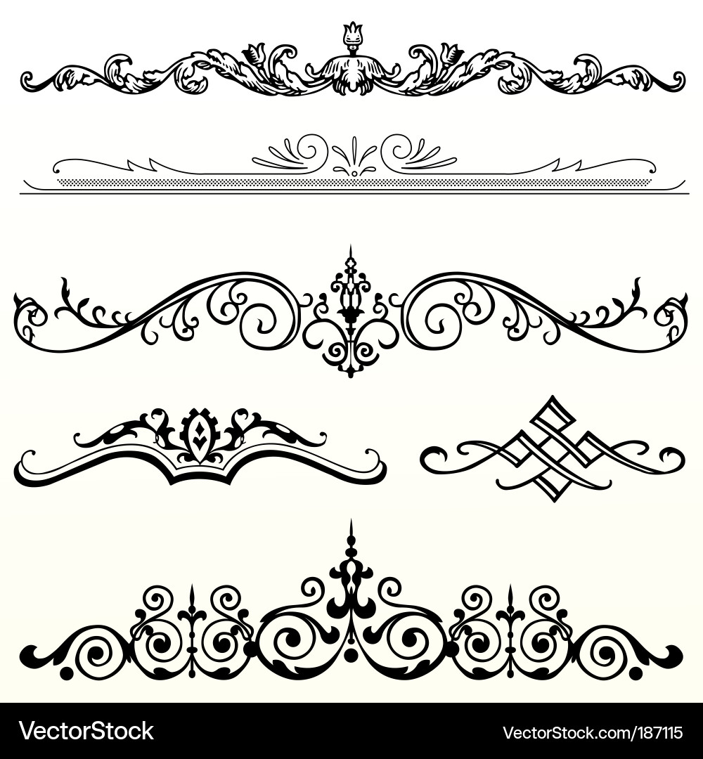 Header ornament vector image