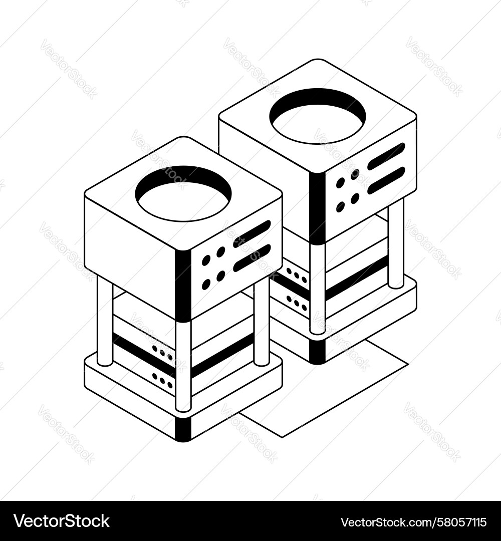 Server Infrastructure Vector Image