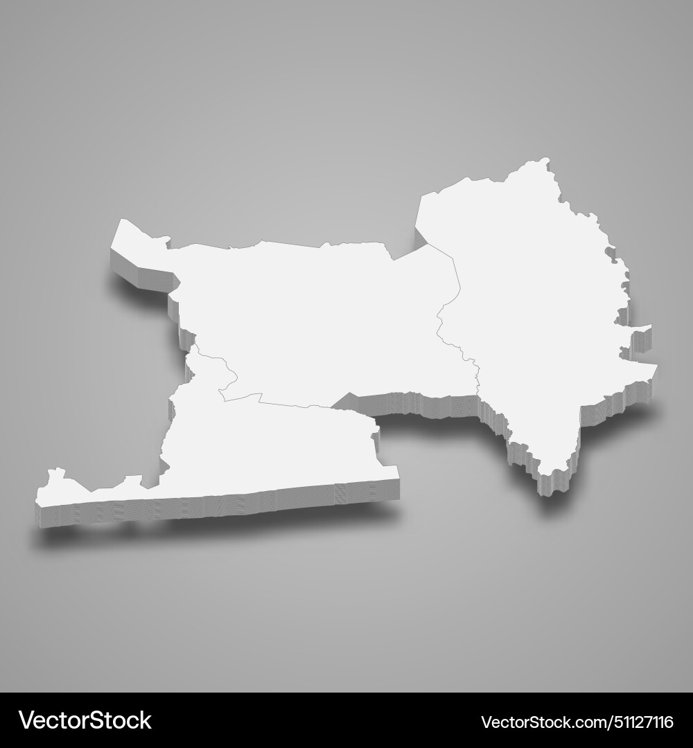 3d isometric map of lagunes is autonomous 3d isometric map of lagunes is autonomous Vector Image