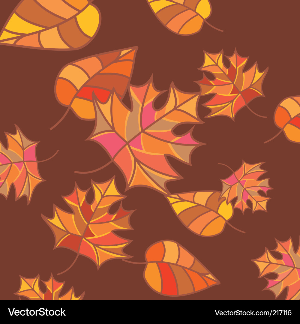 Autumn Leaf Pattern Vector Image
