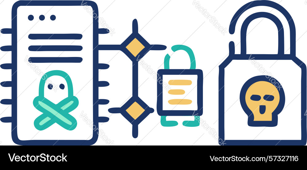 Digital data security and cyber protection design vector image