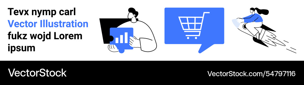 E-commerce platform concept with analytics E-commerce platform concept with analytics vector image