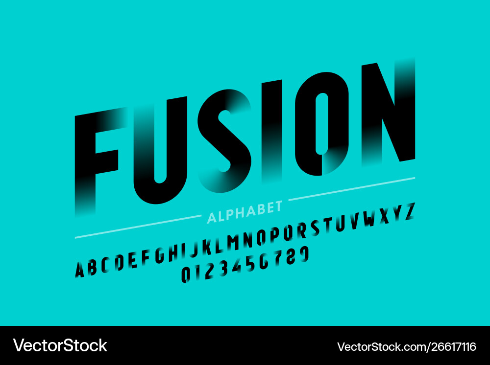 Modern font design alphabet letters and numbers Modern font design alphabet letters and numbers vector image
