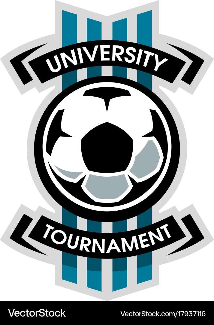 University Soccer Tournament Logo vector image