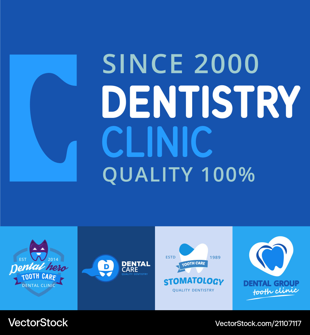 Dental logo protection template Dental logo protection template vector image